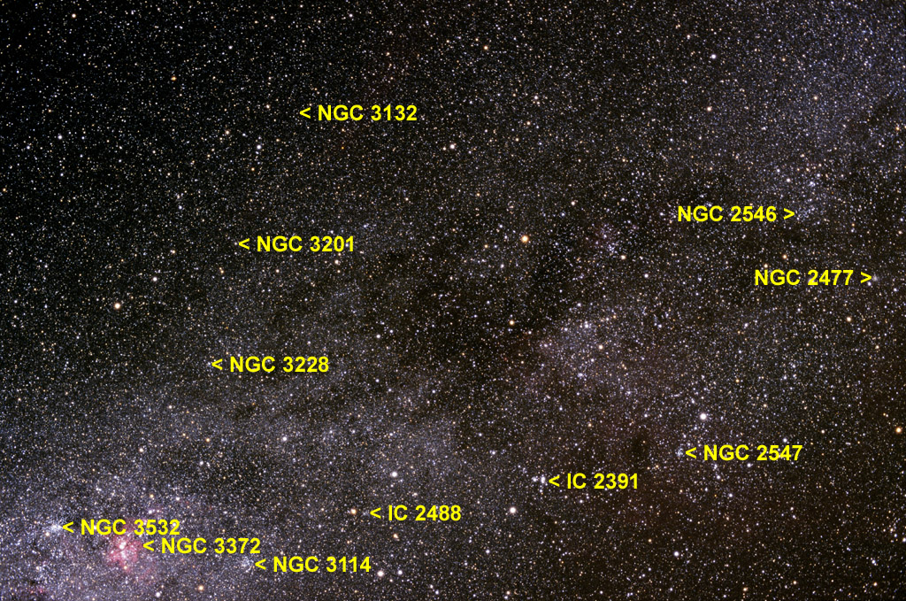 Vela Sternbilder Digitale Bilder des Himmels